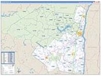 Ulster, Ny Carrier Route Wall Map