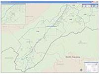 Unicoi, Tn Carrier Route Wall Map