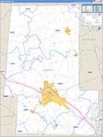 Union, Oh Carrier Route Wall Map
