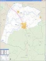 Union, Sc Carrier Route Wall Map