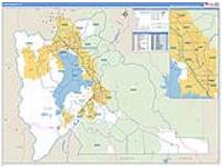 Utah, Ut Carrier Route Wall Map