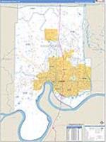 Vanderburgh, In Carrier Route Wall Map
