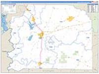 Vernon Parish (), La Carrier Route Wall Map