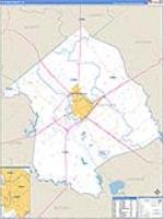 Victoria, Tx Carrier Route Wall Map