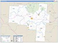 Vinton, Oh Carrier Route Wall Map