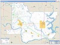 Wagoner, Ok Carrier Route Wall Map