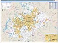 Wake, Nc Carrier Route Wall Map