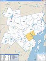 Waldo, Me Carrier Route Wall Map