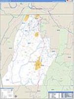 Walker, Ga Carrier Route Wall Map