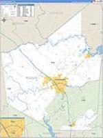 Walker, Tx Carrier Route Wall Map