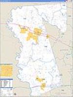 Waller, Tx Carrier Route Wall Map