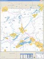Walworth, Wi Carrier Route Wall Map