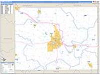 Wapello, Ia Carrier Route Wall Map