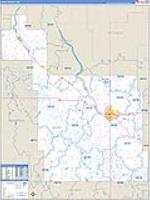 Ward, Nd Carrier Route Wall Map