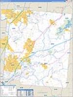 Warren, Oh Carrier Route Wall Map