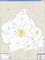 Washington, Ga Carrier Route Wall Map