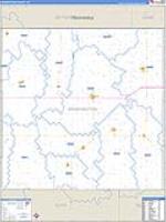 Washington, Ks Carrier Route Wall Map
