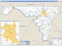 Washington, Md Carrier Route Wall Map