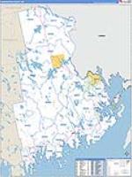Washington, Me Carrier Route Wall Map