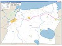Washington, Nc Carrier Route Wall Map