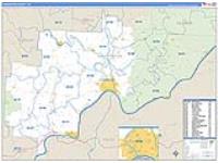 Washington, Oh Carrier Route Wall Map
