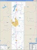 Washington, Ok Carrier Route Wall Map