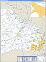 Washington, Pa Carrier Route Wall Map