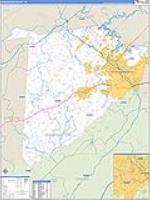 Washington, Tn Carrier Route Wall Map