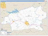 Washington, Tx Carrier Route Wall Map