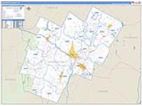 Washington, Vt Carrier Route Wall Map