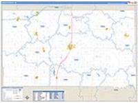 Washita, Ok Carrier Route Wall Map