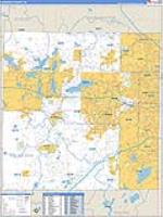 Waukesha, Wi Carrier Route Wall Map