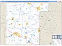 Waupaca, Wi Carrier Route Wall Map