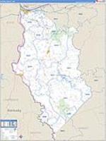 Wayne, Wv Carrier Route Wall Map