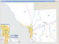 Webb, Tx Carrier Route Wall Map