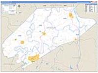 Webster, Ky Carrier Route Wall Map