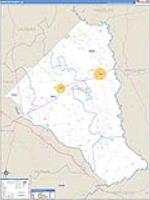 Wheeler, Ga Carrier Route Wall Map
