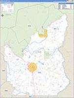 White, Ga Carrier Route Wall Map