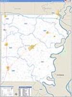 White, Il Carrier Route Wall Map