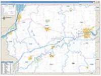 Whiteside, Il Carrier Route Wall Map
