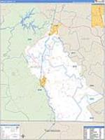 Whitley, Ky Carrier Route Wall Map