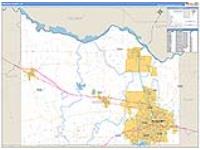 Wichita, Tx Carrier Route Wall Map