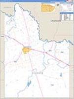 Wilbarger, Tx Carrier Route Wall Map