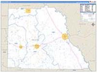 Wilcox, Ga Carrier Route Wall Map