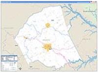 Wilkes, Ga Carrier Route Wall Map