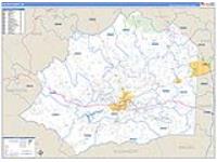 Wilkes, Nc Carrier Route Wall Map