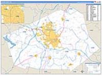 Wilson, Nc Carrier Route Wall Map