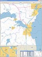 Winnebago, Wi Carrier Route Wall Map