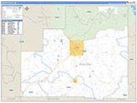 Winston, Ms Carrier Route Wall Map