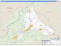Wise, Va Carrier Route Wall Map